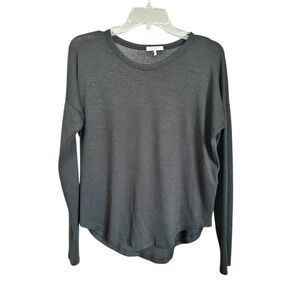 Rag & Bone New York Black Long Sleeve Crew Neck Basic Top T Shirt S Base layer
